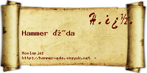 Hammer Éda névjegykártya